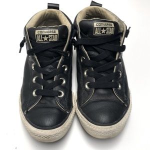 SOLD     Boys black converse All star shoes size 3.5